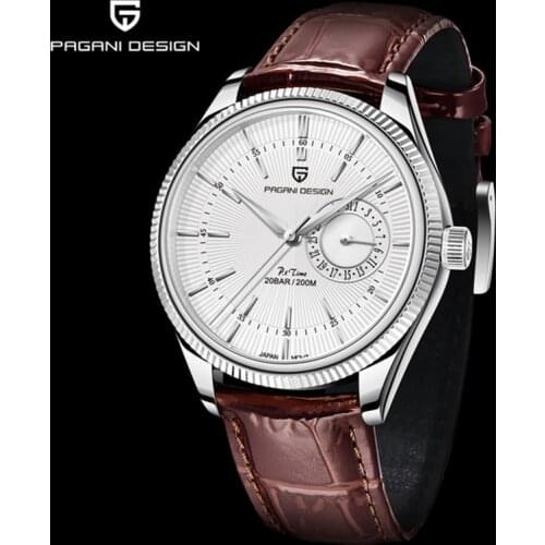 PAGANI DESIGN New Men Watch Top Brand Luxury Sapphire Glass Business Watches 200m Waterproof Stainless Steel Watch For Men 1689