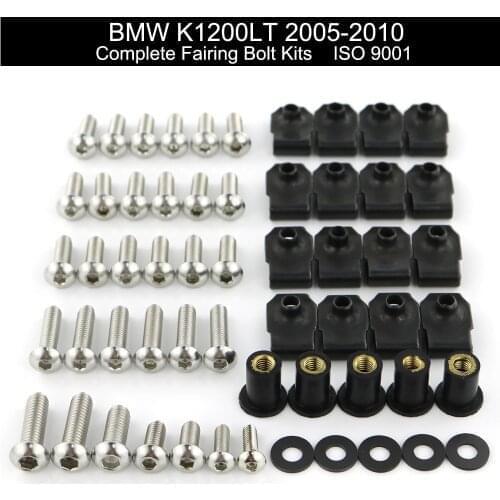 For BMW K1200LT 2005 2006 2007 2008 2009 2010 Complete Firing Full Fairing Bolt Kit Nuts Clips Motorcycle Side Covering Bolts