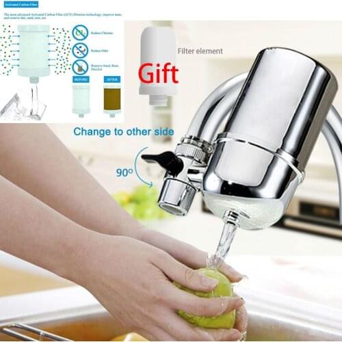 Faucet Water Filter Stainless-Steel Reduce Chlorine High Water Flow, Water Purifier with Ultra Adsorptive Material
