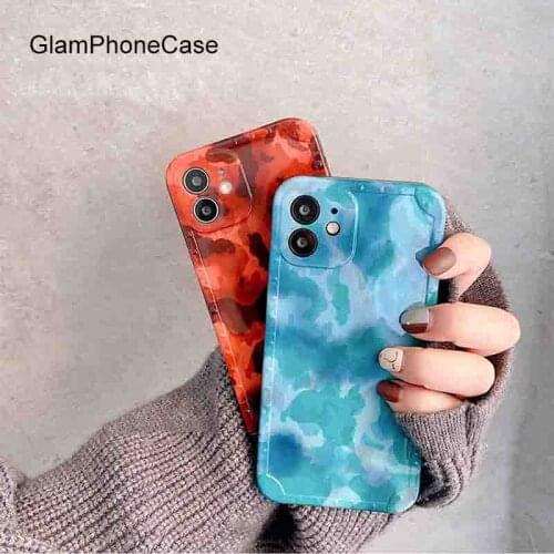 GlamPhoneCase Cartoon Blue Brown Phone Case For iPhone12Pro/max 11Pro/Max XS Max XR Soft Silicone Cover For iPhone11 7 8Plus