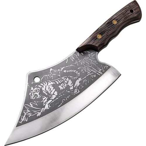 Forged Slaughter Cutting and Slicing Knife Kitchen Knife Sharp Knife High Carbon Steel Fishing Sharp Cooking Knife Chef Knife