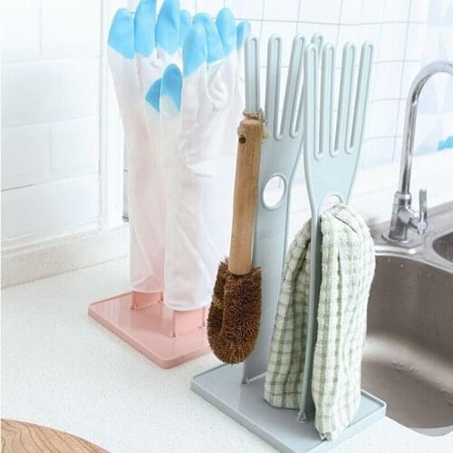 ABS Kitchen Rubber Gloves Racks Multifunction Towel Storage Holders Kitchen and Sink Accessories Home Use Storage Stand