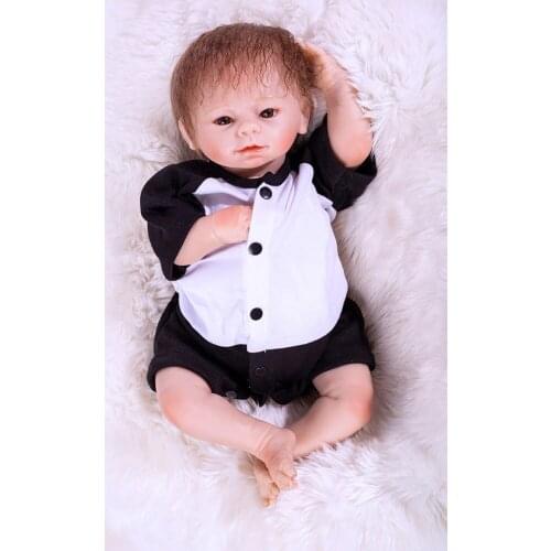 Sudoll About 18" Handmade Lifelike Newborn Baby Doll Reborn Soft Silicone Vinyl cute bb doll