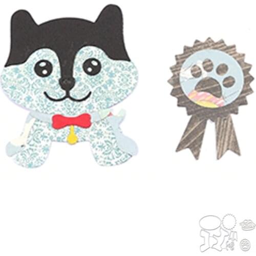 Cute Puppies And Puppy Medals Metal Cutting Dies For DIY Scrapbooking Decorative and Card Making Embossing Craft 2021 New