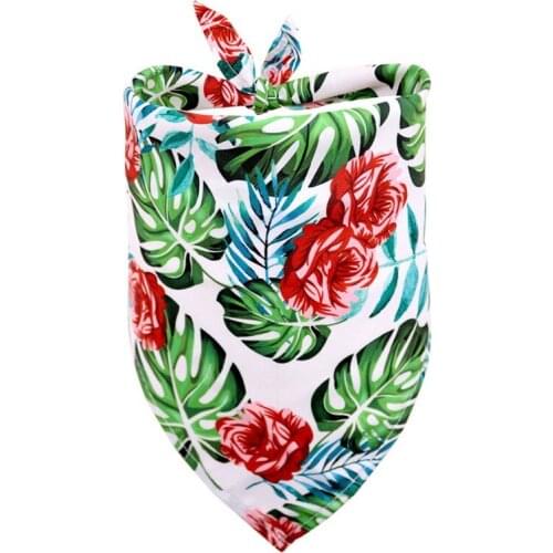 Pet Cats and Dogs Cute Decoration Accessories Cotton Collar Bandana Scarf Triangle Bib Hawaii Beach Tropical Fruit Pattern