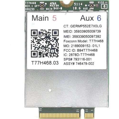 4G Module LT4211 T77H468 GOBI5000 LTE/EV-DO/HSPA+WWAN Card SPS:793116-001 for HP LT4211 Elitebook 740 750 820 840 850 G2/810 G3