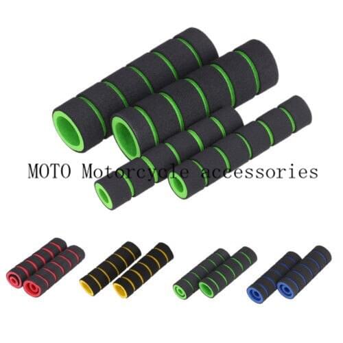 Sponge Grips Set Motorcycle Handbar Grips Brake Cover Motorbike Handlebar Grip Soft Foam Non-Slip Blue/Yellow/Red/Green