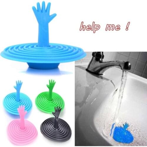 New EZLIFE Random Color Lovely Hand Shape Sink Stopper Plug Creative Sink Plug Water Plug Bathroom Bathtub Stopper Plug ZH777