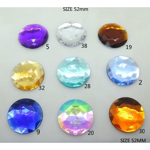 ZMASEY New Large 5Pcs/Lot 52mm Rhinestones Acryl Button DIY Home Garden Decoration Handwork Accessories Wholesale prices