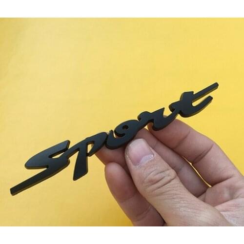 New Black Metal Sport Racing Auto Trunk Tailgate Emblem Badge Decals Sticker Car Accessories