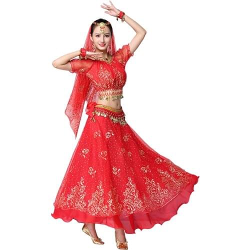 New Women Indian Dance Costumes Dance Clothes Sari Performance Indian Outfit Bollywood Belly Dance Costumes