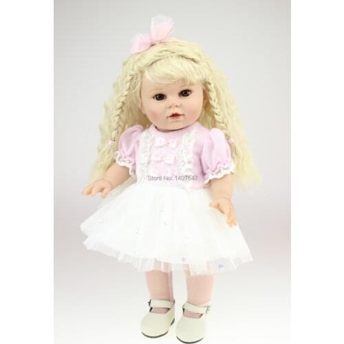 Full Vinyl 18 inch American princess Doll for sale lifelike baby dolls Handmade dolls for girls real alive boneca