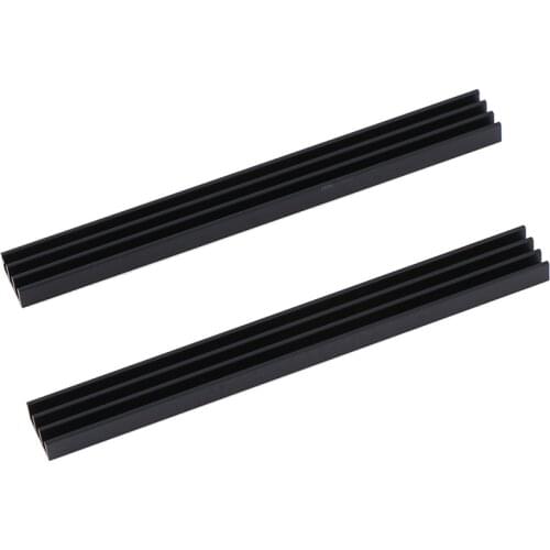 2pcs Aluminum Radiators Black Heatsink Heat Sink Cooling Cooler For Electronic Chip IC LED Computer With Thermal Conductive Tape