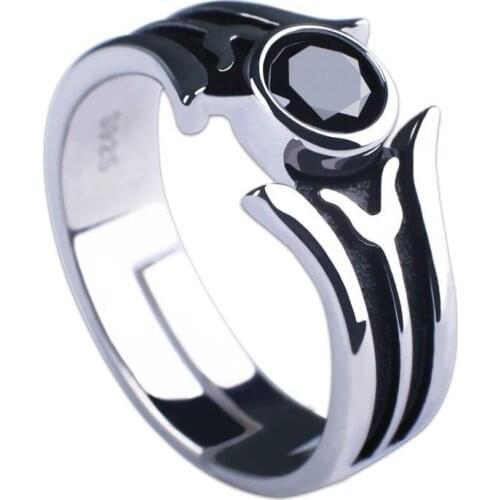 Deluxe Anime Sword Art Online Kirito Cosplay Kirigaya Kazuto SAO 925 Silver Ring New