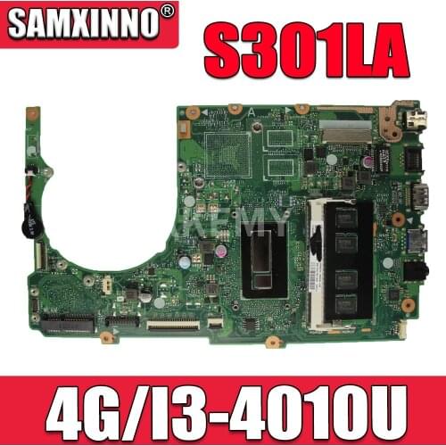 S301L S301LA motherboard For Asus S301LA REV2.2 Mainboard I3-4010U-4GB RAM Processor 100% Tested
