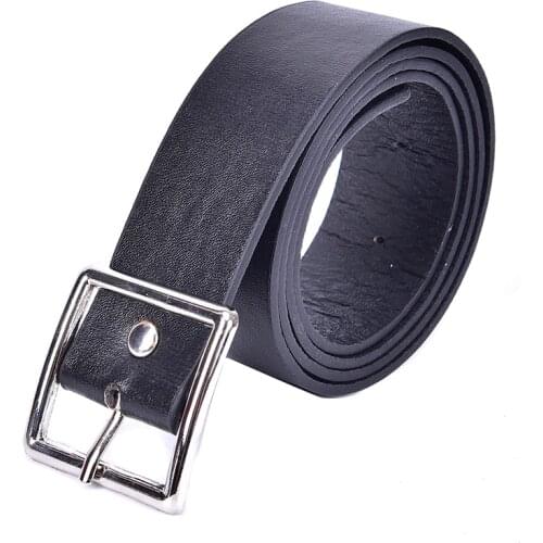 New Black Wide Leather Belt Waistband Female Vintage Square Pin Buckle Waist Belts For Women Dresses