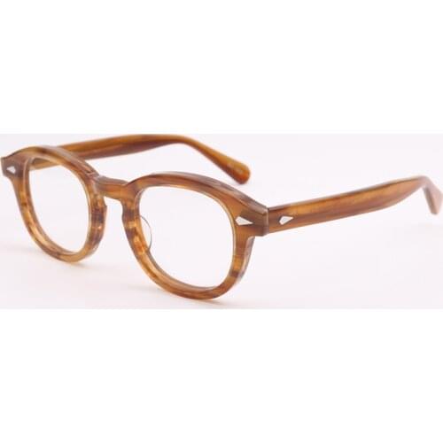 Johnny Depp Glasses Men Women Computer Goggles Transparent Lens Eyeglass Fashion Brand Acetate Style Vintage Glasses Frame sq014