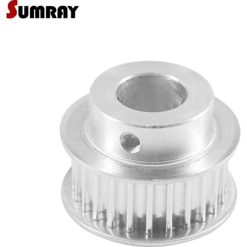 SUMRAY Timing Pulley 5M 24T 6/8/10/12/15/17mm Inner Bore Aluminium Pulley Wheel 16/21mm Width for Engraving Machine