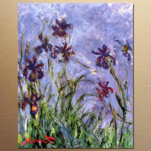 High quality Claude Monet paintings for sale Irises II Canvas art hand-painted