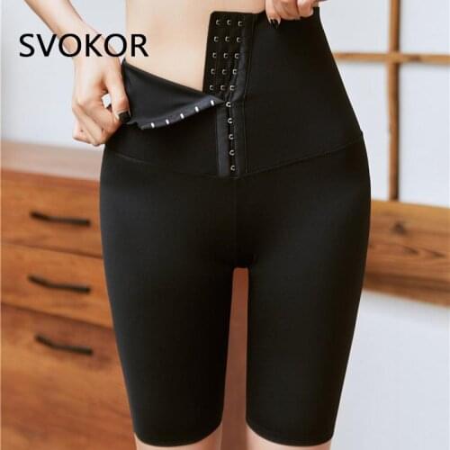 SVOKOR Leggings Women Sport Short Legging Fitness Sexy High Waist Gym Leggins Mujer Push Up Running Elastic Pants Black