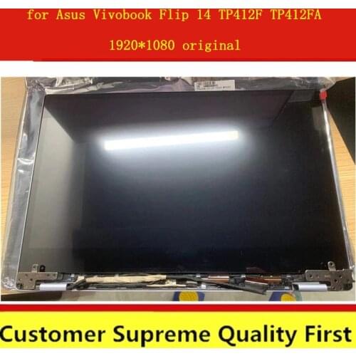 ORIGINAL 14.0'' FHD IPS LCD Screen Display Panel Touch Digitizer Glass Assembly for Asus Vivobook Flip 14 TP412F TP412FA