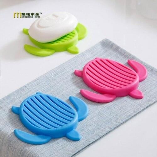 1PC Fashion PP Plastic Cute Soap Dish Plate Bathroom Soap Holder High Quality Storage Rack OK 0230