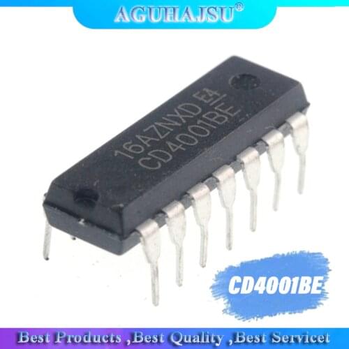 10PCS CD4001BE DIP14 CD4001 DIP new Welder accessories four 2 input NAND gate logic chip
