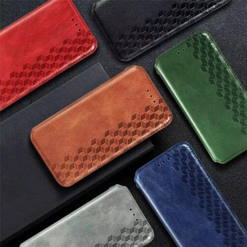 10pcs Lattice PU Leather Wallet Card Slots Magnetic Flip Phone Case Cover for Samsung A10 A20 A50 A51 A71 A81 S9 S10 S20 5G Plus