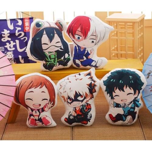 35CM Anime My Hero Academia Midoriya Izuku Bakugou Katsuki Todoroki Shoto Doll Model toys Pillow Bedroom Gift