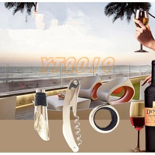 48pcs Freeshipping round leather corkscrew tool sets, wine tool sets in leather box,nice outlooking as gift wine box set