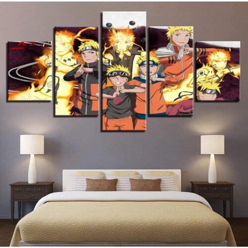 5 Piece Wall Art Canvas Anime Manga Prints Ninja Figure Pictures And Posters Modern Home Decoration For Bedroom Paintings