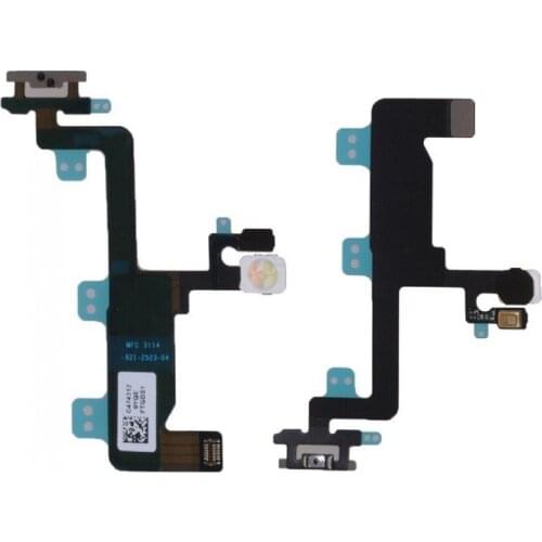 50Pcs Original Power On Off Button Switch With Flash Microphone Flex Cable For IPhone 6 4.7" Sensor Proximity Ribbon Replacement