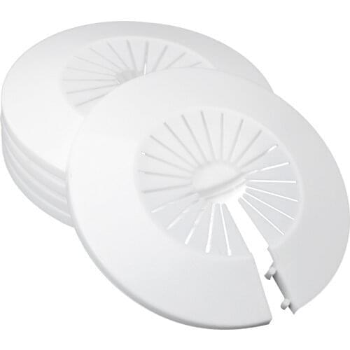 5p Plastic Wall Hole Duct Cover Shower Faucet Plug Decoration Cover Plate Angle Valve Pipe Protection Kitchen Faucet Accessories