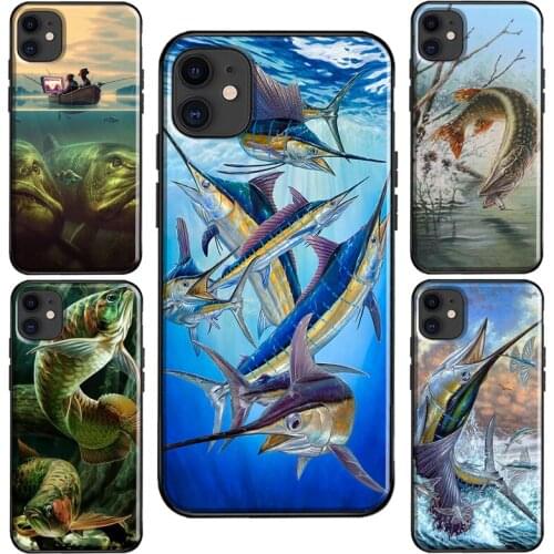 Fishing Gear Fish Case For iPhone 11 Pro Max XS X XR 6S 7 8 Plus SE 2020 For iPhone 12 Pro Max mini Coque