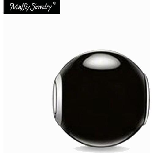 Black Bead,DIY Accessories Europe Style Karma Diy Good Jewelry For Men And Women,2017 Gift In 925 Sterling Silver