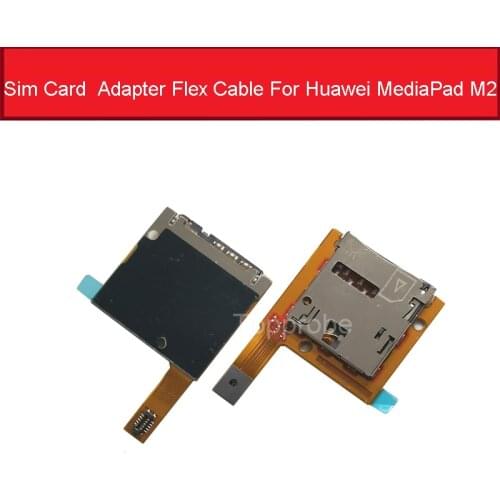 Sim & Micro SD Card Tray Holder For Huawei MediaPad M2 M2-801W M2-803L SIM Card Slot Tray Memory Reader Adapter Flex Cable