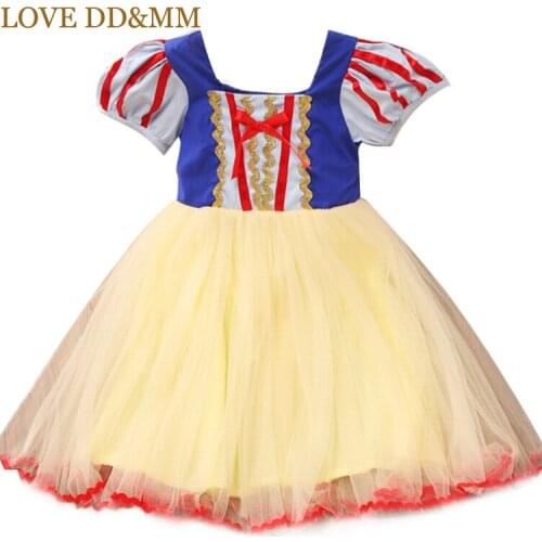LOVE DD&MM Girls Princess Dresses New Summer Bow Kids Party Dress Fashion Embroidered Pure Color Dress Baby Costume 3-7