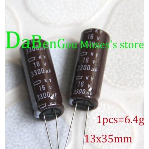 16v 3300uf +/- 20% 100% NCC Original New Capacitance Audio Electrolytic Capacitor Radial 13x35mm