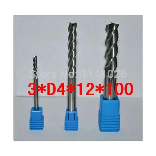 3.0mm Long End Mill 3*D4*12*100L 3 Flutes Aluminum Carbide End mills,Carbide CNC End mill Router Bits,lathe tool,cnc,machine