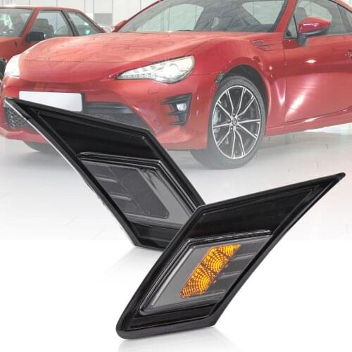Switchback LED Side Marker Turn Signal Light Amber For Subaru BRZ For Toyota GT86 For Scion FR-S Running/Positon Lamps White 2pc