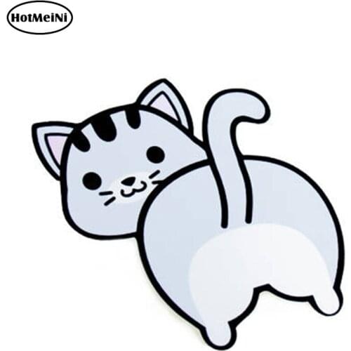 HotMeiNi 12cm x 10cm Peeking Grey Cat Vinyl Decal Stickers Laptop Stickers Animal Decals Waterproof Car Stickers Car Styling