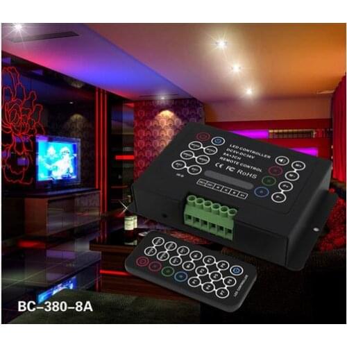 IR Remote RGB controller 8A*3CH DC5V-DC36V programmable RGB LED Controller