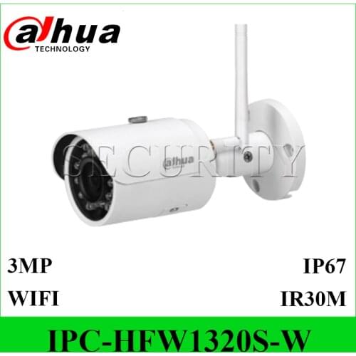 DaHua IPC-HFW1320S-W 3MP Mini Bullet IP Camera Support WIFI IP67 Waterproof Security Camera System