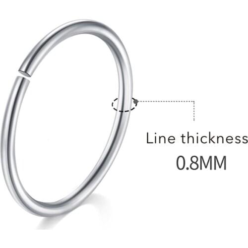 Hoop Nose Rings Stud Piercing Real 925 sterling silver Helix Cartilage Tragus Lip Ring Nipple Ring Hoop Sexy Charm Body Jewelry