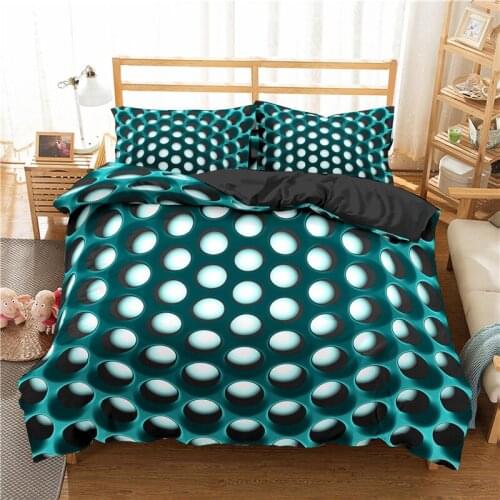 Luxury 3D Fashion Dense Hole Print Bedding Set 2/3pcs Geometry Duvet Cover Pillowcase Home Textile Queen and King EU/US/AU Size