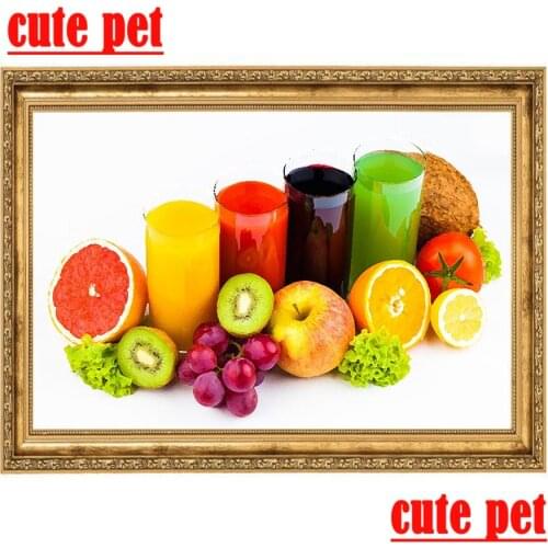 Square round Diamond Fruit juice rhinestone Wallpaper Full Diamond Embroidery Diy Diamond Painting CrossStitch Needlework Mosaic