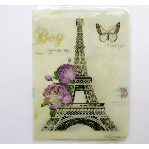 La Tour Eiffel Passport Cover for Paris Travel,Passport Holder PVC Leather Passport Bag Case Size:10*14CM Passport Wallets