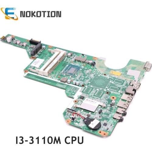 NOKOTION 710873-501 710873-001 laptop motherboard For HP Pavilion G6 G6-2000 i3-3110M DDR3 DAR33HMB6A0 Main board WORKS