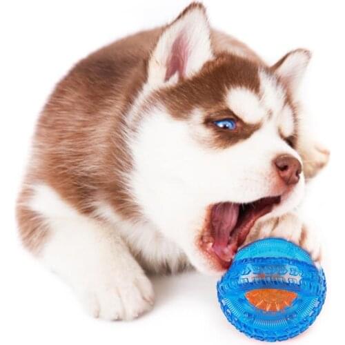 Flashing Toys for Dogs Rubber Dog Ball for Puppy Funny Dog Toys for Pet Large Dogs Tooth Cleaning Ball Toy For Pet Produc