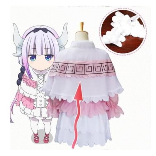 Miss Kobayashis Dragon Maid Kamui Kanna Dress Uniform Meidofuku Anime Outfit Cosplay Costumes Set